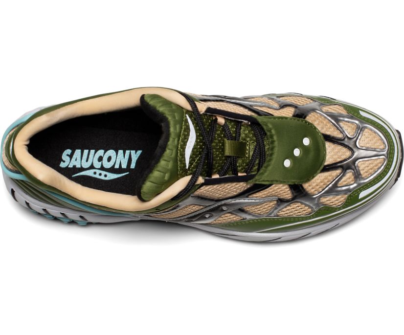 Saucony Grid Web Women's Originals Olive / Black / Blue | Canada 002WNBY